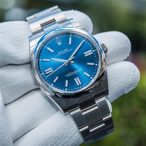 rolex oyster blue replica|rolex oyster perpetual blue price.